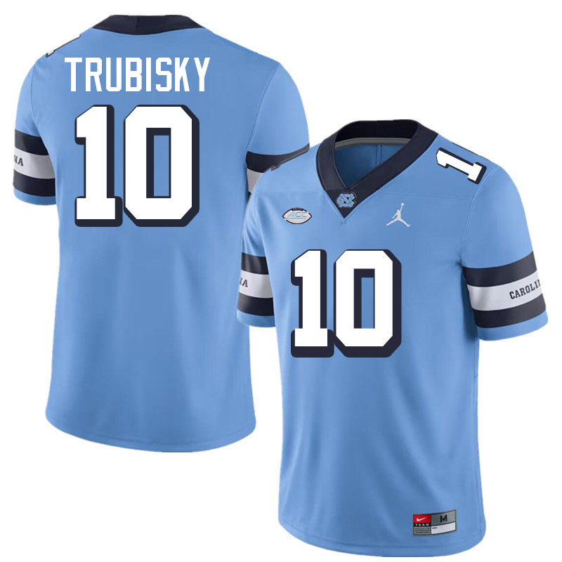 Mitchell Trubisky UNC Jerseys,North Carolina Tar Heels #10 Mitchell Trubisky Football Jerseys-Throwback Blue